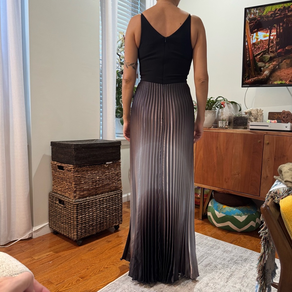 Aqua Black and Silver Gradient Maxi Dress - Picture 5 of 8
